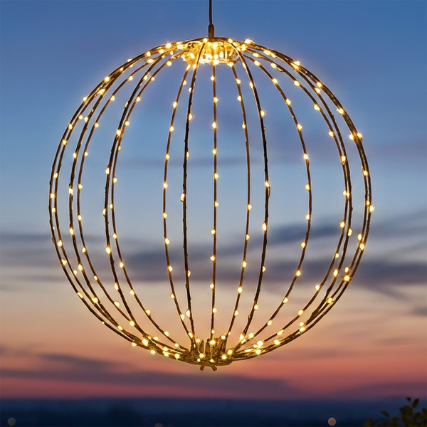 Garten Licht Kugel Mit Timer 60Cm - 400 Led - AußEn Deko Beleuchtung Weihnachten-image