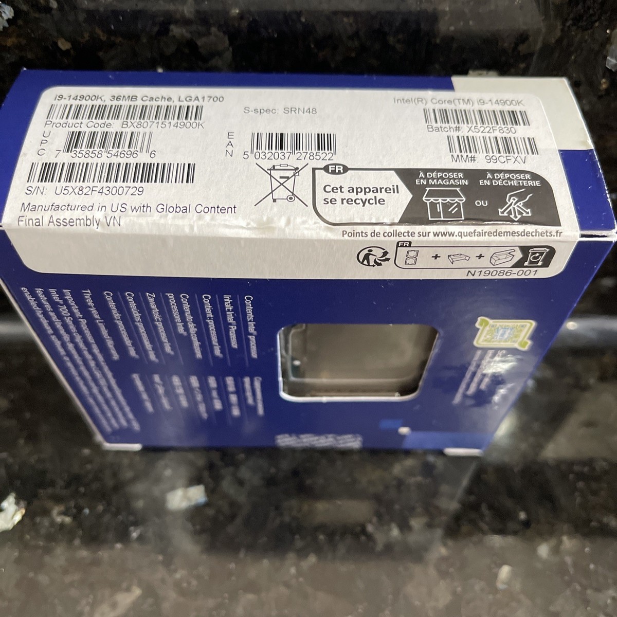 ジャンク品⑤ intel CPU 14900KF BX8071514900KF intel - ジャンク品11個セット intel 14900KF BX8071514900KFの