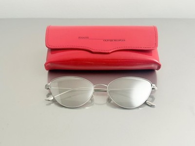 Sonnenbrille KHAITE x Oliver Peoples Cat-Eye 1998C silber Metall 56   17