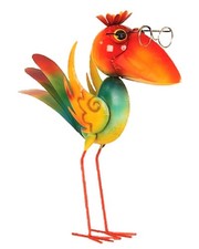 Metall Vogel Figur 43cm bunte exotische Vögel Figuren für Haus und Garten Deko