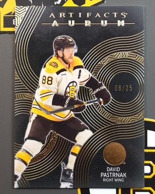 2024-25 Upper Deck Artifacts Aurum /25 #AB-DP Gold Bounty Reward David Pastrnak