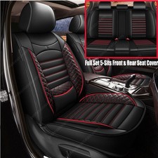 For Lincoln PU Leather Car 5-Seat Cover Front...