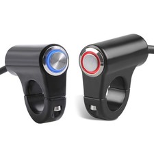 LED Motorcycle 7/8" Handlebar Headlight Fog Spot Light ON OFF Switch Waterproof