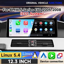 F�r BMW 5er E60 2005-2008 12,3 zoll Autoradio Wireless CarPlay Bluetooth Linux