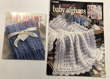 Baby Afghans to Crochet, 2 Instructional Books Leisure Arts 1999  2013