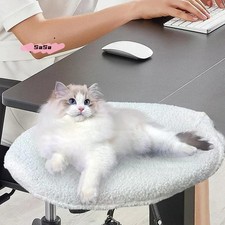 Comfortable Soft round Cat Desk Bed Table Mount round Cat Perch with Pet Mat AA
