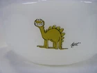 Vintage FIRE KING BC Comics Johnny Hart 5" boulder cereal bowl -dinosaur