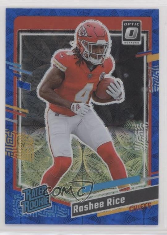 2023 Panini Donruss Rated Optic Preview Blue Scope Prizm Rashee Rice Rookie RC