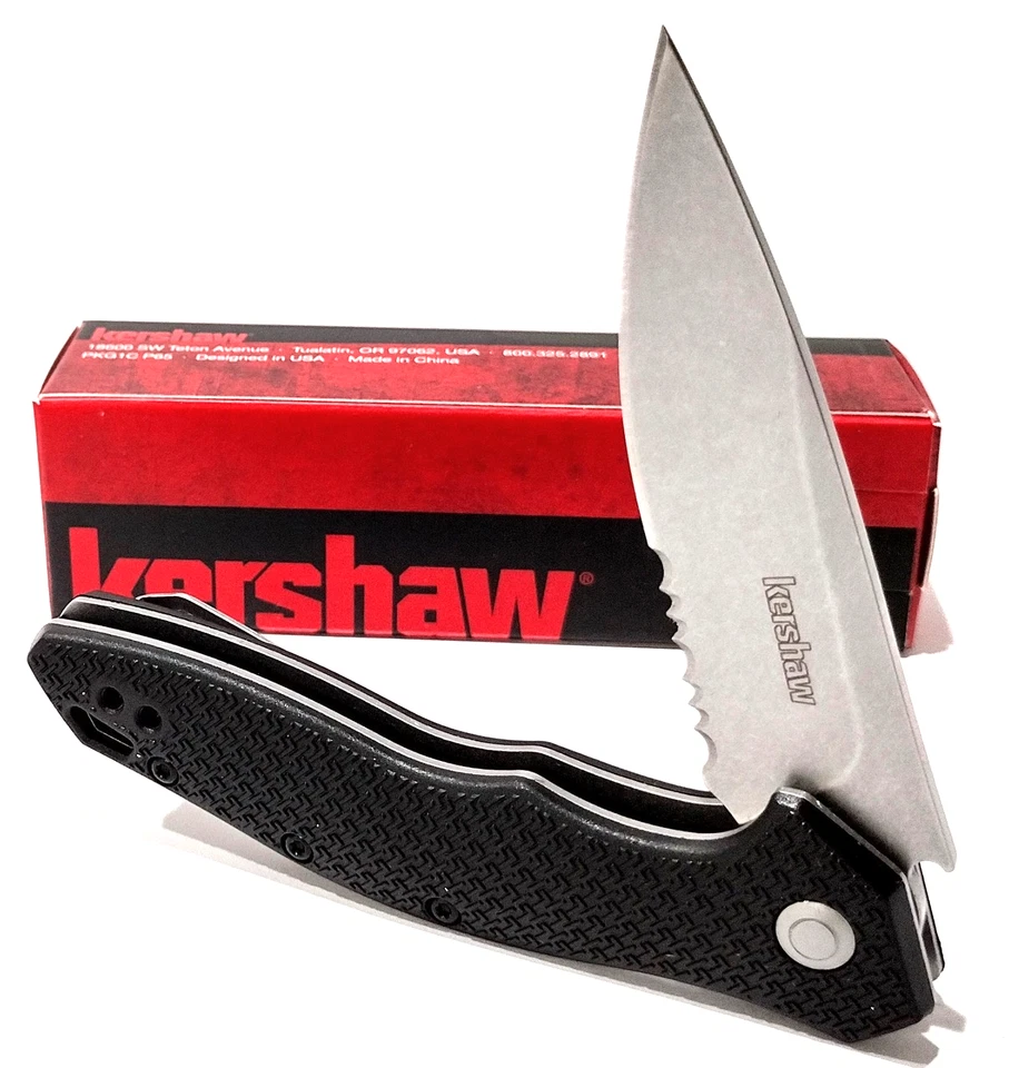 Тактический пружинный зазубренный карманный нож KERSHAW KS1845SHORELINE EDC - Изображение 3 из 4