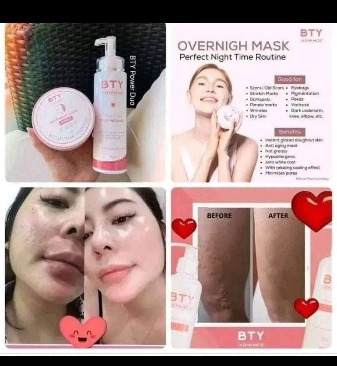 BTY OVERNIGHT MASK AND BTY DAILY RADIANCE 🌺ON HAND‼️ | eBay