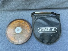 Vintage Gill Wooden  Metal Rim Discus   Track  Field Collectible   Regulation