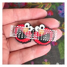 2 Pce ELMO SESAME STREET Silicone Focal Beads DIY Jewelry Pens+
