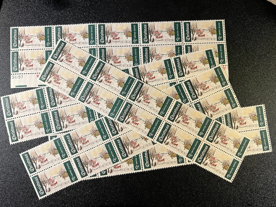 Estampillas de Navidad de 1969 vintage - 10 MNH 6¢ franqueo de Estados Unidos (Scott #1384) ENVÍO GRATUITO Foto 3 de 3
