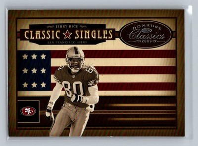 2005 Donruss Classics Classic Singles Silver #CS-10 Jerry Rice HOF /500 49ers