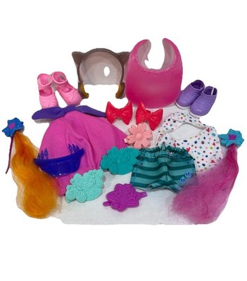 Lot of Baby Alive Doll Accessories: Shoes Hairclips Bibs Hat Shorts