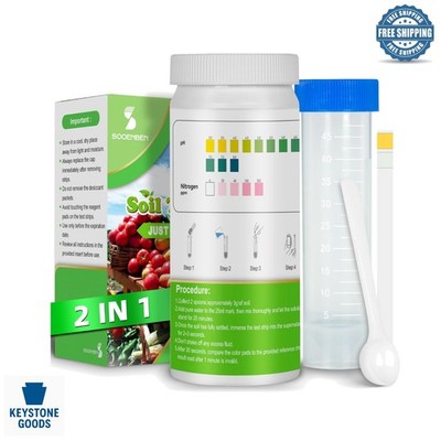 2-in-1 Soil pH & Nitrogen  Kit with 60 Strips