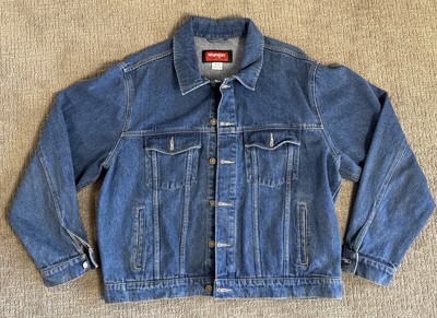 Wrangler Hero Mens Denim Jean Jacket Size XL  Western 624814 Color Indigo Denim