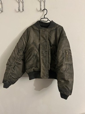 NO FAITH STUDIOS REVERSIBLE BASIC ONYX BOMBER JACKET BEIGE SIZE S