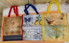 3 pc set Reusable Totes Grocery Shopping Bag 12.75"x15" NWOT