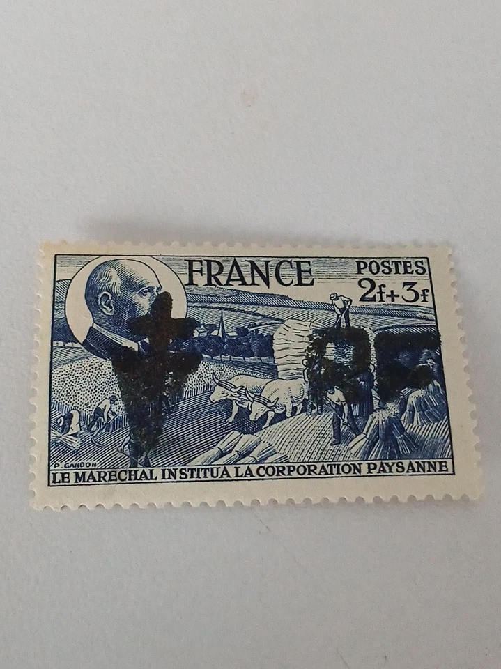 Timbre France Libération PROVINS Petain Corporation Paysanne Neuf Signé - Photo 1/1