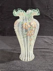 Fenton Glass 1996 Meadow Beauty Rib Optic 11" Vase Signed Nancy Fenton #1533