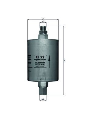 MAHLE KL 22 Fuel Filter Fits Porsche 911 Targa Convertible 928 Kayser