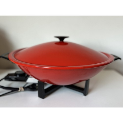 #ad #ad Vintage Kenmore MCM Electric 6 Quart Wok Non Stick Surface Red 15quot; Works Great $30.00