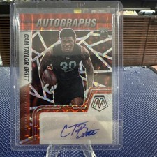 2022 Panini Mosaic Rookie Autographs Red Cam Taylor-Britt RC Auto Bengals