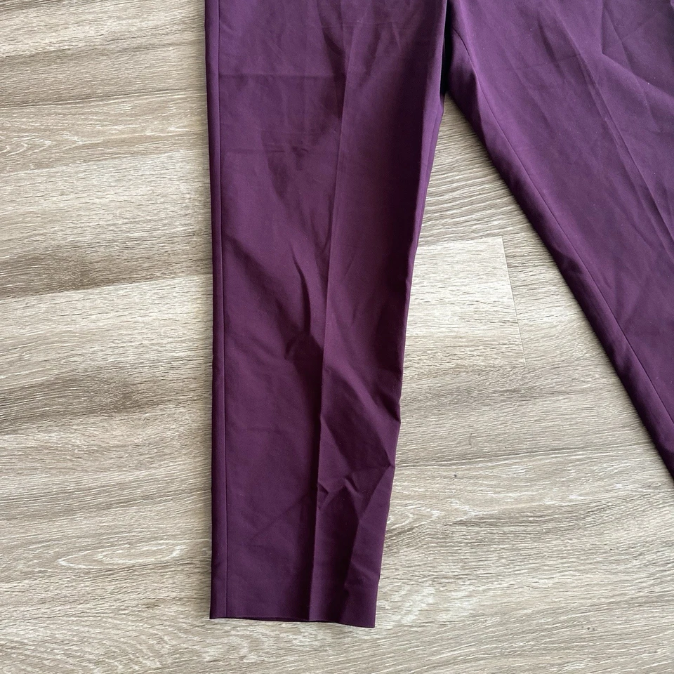 Pantalones de trabajo informales Chaus New York Pull On borgoña para mujer 16 Foto 3 de 4