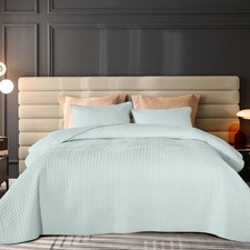 Velvet Quilt Queen Size, Luxurious Quilted Bedspread Bedding Set, Ultra Soft ...