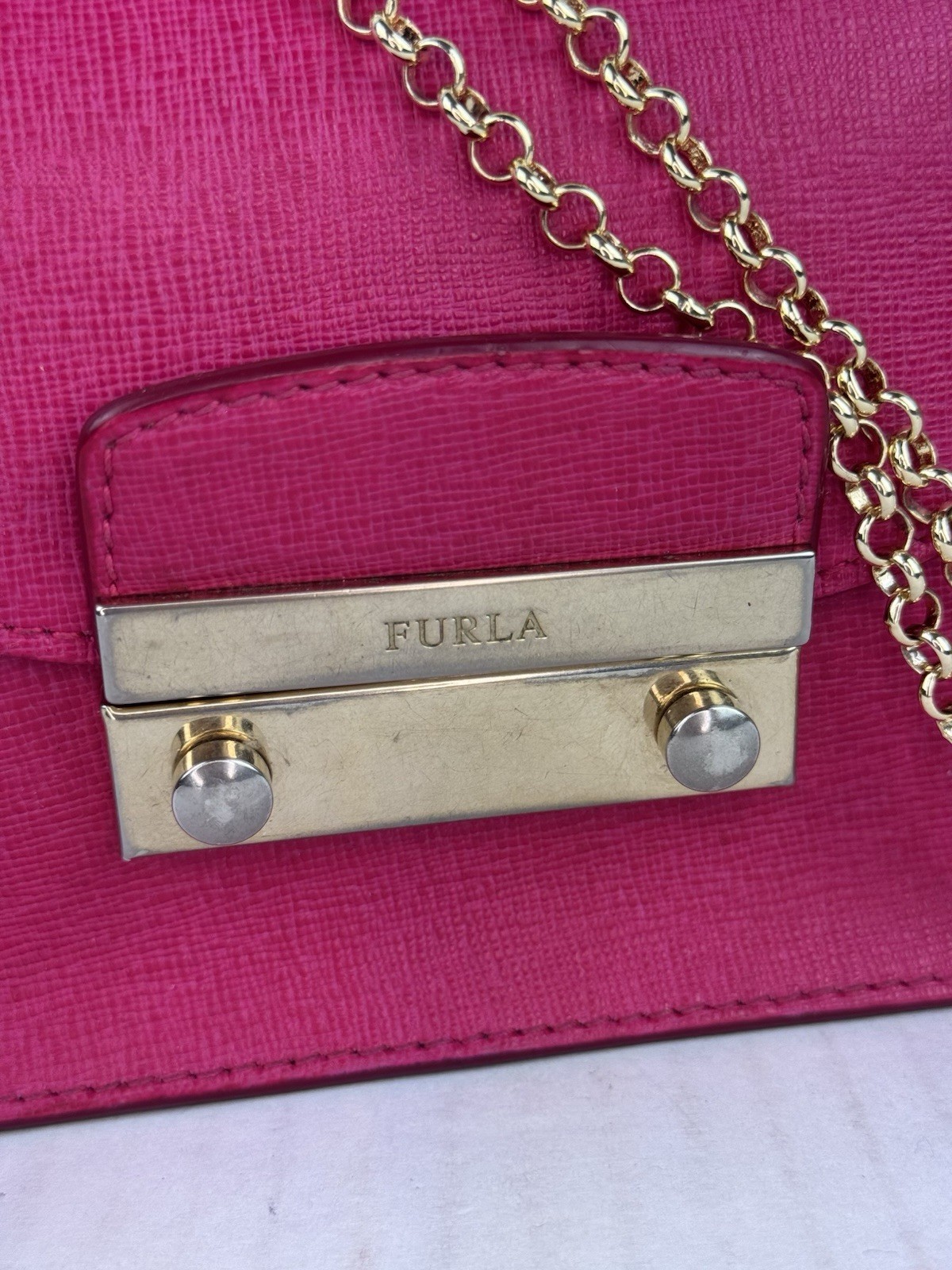 FURLA Shoulder Bag Solid PNK Soft Leather  Mini C… - image 2