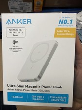 Anker Qi2 Ultra-Slim 10,000mAh Power Bank 15W Magnetic Battery for iPhone