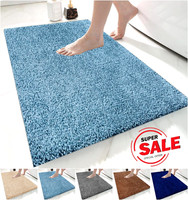 Non Slip Bath Mat Water Absorbent Small Large Bathroom Rugs Toilet Pedestal Mats