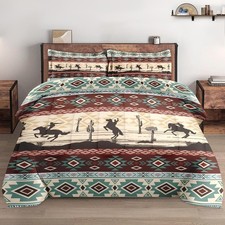 WeCozy Full Size Comforter Set with 2 Pillowcases, Tribal Full, Multi 12