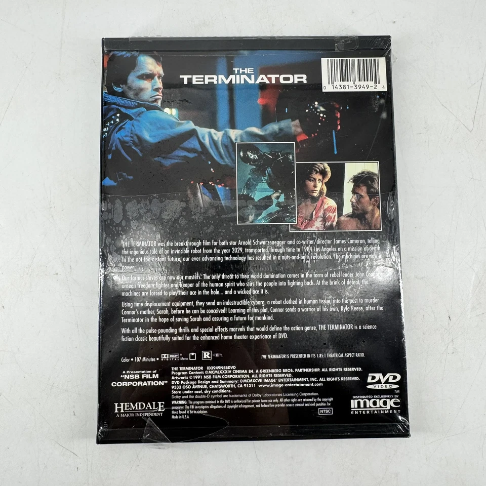 The Terminator (DVD) Arnold Schwarzenegger Original Sealed Brand New - Rare OOP - Image 4 of 4