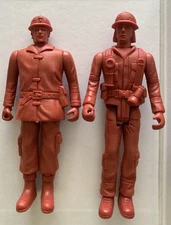 Vintage Greenbrier International Emergency Fireman Army Man Red Figure Lot Of 2