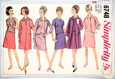 Misses Separates Size 14 Bust 35 Simplicity 6748 1966 Sewing Pattern UC