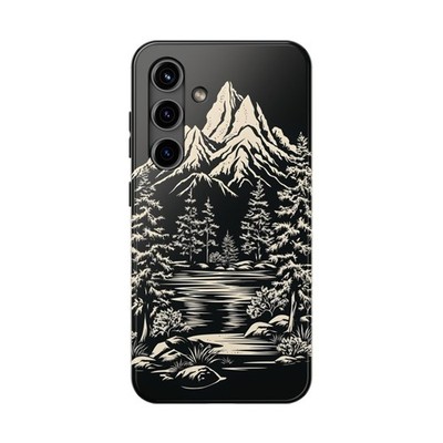 Designer Phone Case Mountains Trees Water Samsung Galaxy S25 S24 S23 S22 iPhone