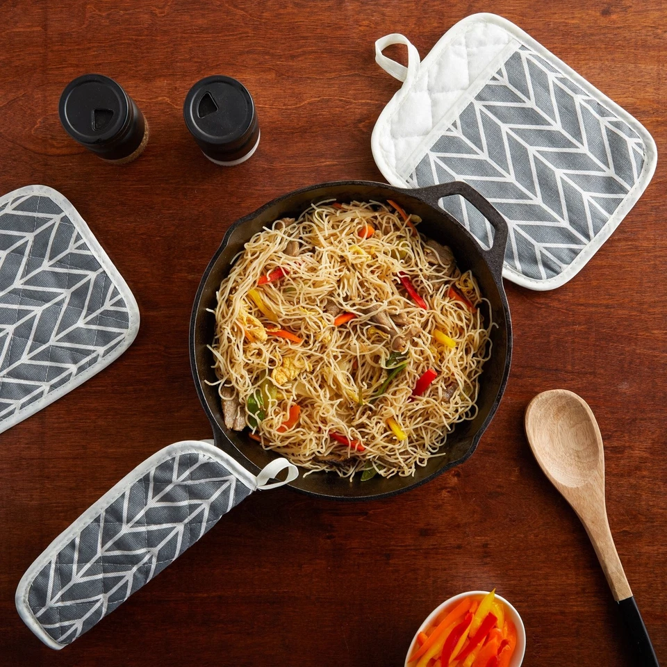 4 Pack Bohemian Pot Holders, Hot Pads for Kitchen Counter and Pan Handles 7x8.5" - Image 2 of 4