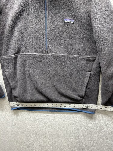 VTG Patagonia Synchilla 1/2 Zip Fleece Pullover Sweater Gray Blue Mens Size M - Picture 9 of 13