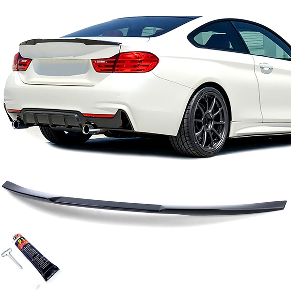 Alettone Spoiler Posteriore Nero Lucido Baule Bmw Serie 4 F32 Coupe M4 Look-image