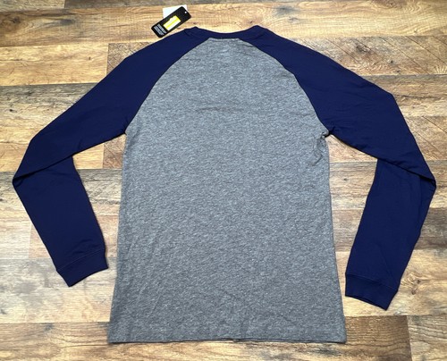 COLUMBUS BLUE JACKETS LONG SLEEVE T-SHIRT gray Navy hockey shirt Size Small - Picture 14 of 18
