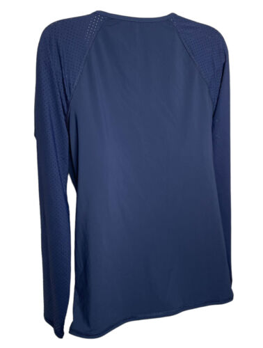 Rash Guard Langarmshirt Damen XL Reißverschluss Surf Paddleboard Laser Dot blau - Bild 3 von 10