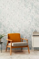 Vliestapete Dschungel Tropen Muster Grau Creme Blau Metallic 39936-3 (2,72€/1Qm)
