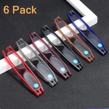 6 Pack Reading Glasse 360 rotating Presbyopia Folding Anti Blue Light Reader