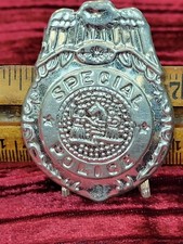VINTAGE Special Police Toy Badge Made in Japan Still STAMPED METAL PIN