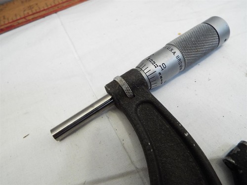 Pr Vintage Brown & Sharpe 2-3 & 3-4" Outside Micrometer Machinist's Tool Mic - Picture 2 of 5