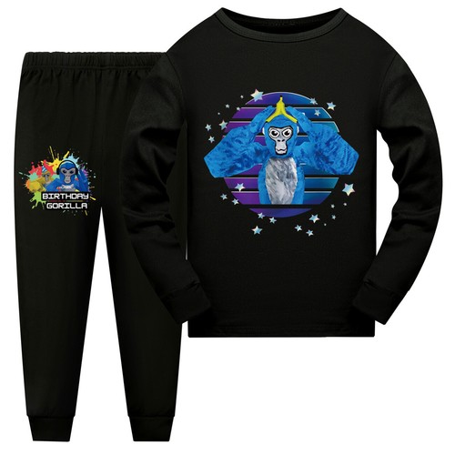 Kids Boys Gorilla Tag Pyjamas Long Sleeve Tops Pants Outfits Nightwear Sleepwear - Picture 26 of 52
