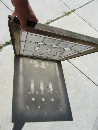 ~ ANTIQUE STAINED GLASS WINDOWS TOP BOTTOM BEVELS ~ ARCHITECTURAL SALVAGE - Picture 7 of 12