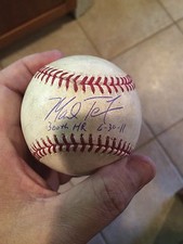MARK TEIXEIRA MLB/JSA  SIGNED INSCRIBED 300 HR GAME Game Used On 6-30-11